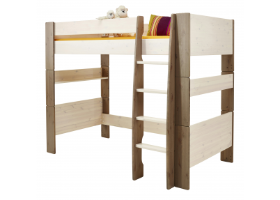 Stevige hoogslaper 'Roomy' sienna bruin Stevige hoogslaper Roomy in whitewash en (sienna) brownwash