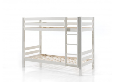 Grenen stapelbed 'Wedge' wit 160 cm. Stapelbed 'Wedge' wit medium white background