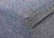 Detailfoto opbergbankje Farfalla grijs hoek afwerking gesloten deksel