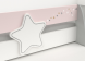 Detailfoto van de ster aan de lange roze zijde van de halfhoogslaper Starry Night
